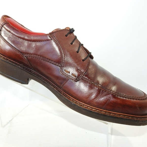 Ecco Size 10 D Brown Leather Oxfords Mens R4B25 main image 8
